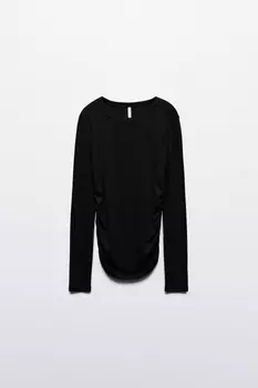 Лонгслив облегающий вискозный