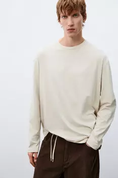 Лонгслив oversize базовый из хлопка