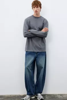 Лонгслив oversize базовый из хлопка