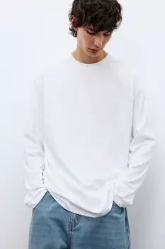 Лонгслив oversize базовый из хлопка