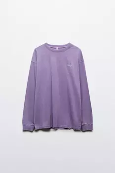 Лонгслив oversize с вареным эффектом