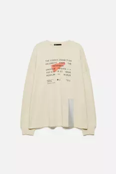 Лонгслив oversize со светоотражающими вставками
