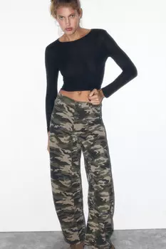 Лонгслив приталенный из тонкого хлопка