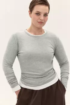 Лонгслив приталенный из вискозы