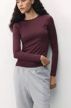 Лонгслив спортивный из эластичной ткани