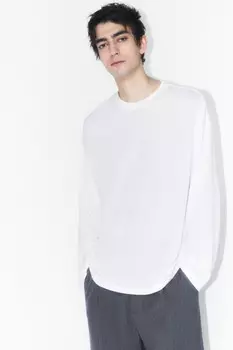 Лонгслив свободный в спортивном стиле