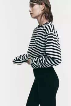 Лонгслив трикотажный в полоску