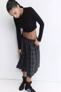 Лонгслив укороченный базовый из хлопка