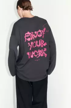 Лонгслив унисекс с принтом-абстракцией