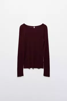 Лонгслив вискозный с вырезом-лодочкой