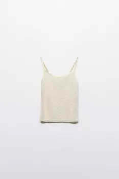 Майка ажурная на тонких бретельках