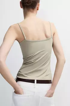 Майка гладкая на тонких бретельках