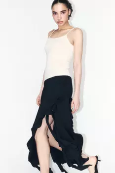 Майка гладкая на тонких бретельках