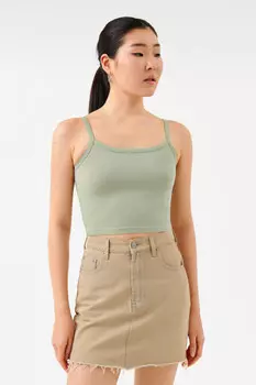 Майка хлопковая укороченная