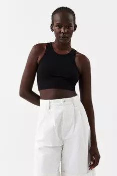 Майка хлопковая укороченная