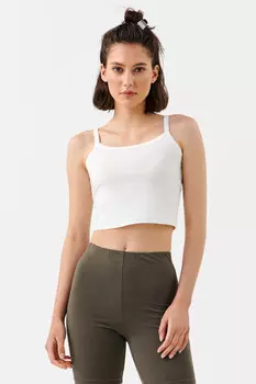 Майка хлопковая укороченная