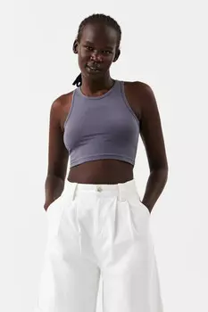 Майка хлопковая укороченная