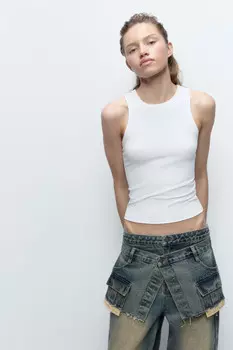 Майка облегающая из гладкого трикотажа