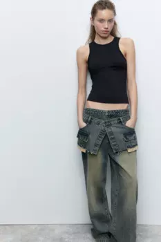 Майка облегающая из гладкого трикотажа