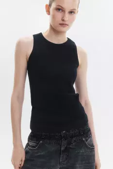 Майка RIBTOP в рубчик на широких бретелях