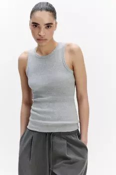 Майка RIBTOP в рубчик на широких бретелях