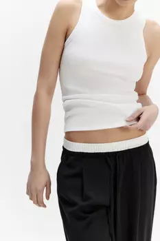 Майка RIBTOP в рубчик на широких бретелях