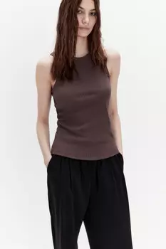 Майка RIBTOP в рубчик на широких бретелях