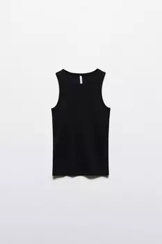 Майка RIBTOP в рубчик на широких бретелях