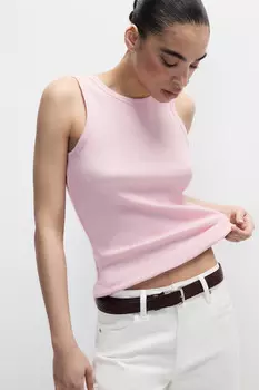 Майка RIBTOP в рубчик на широких бретелях