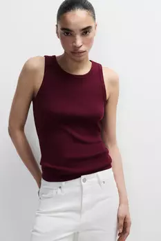 Майка RIBTOP в рубчик на широких бретелях