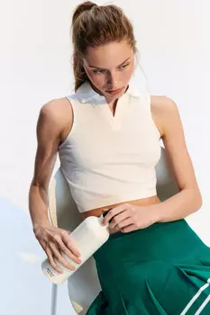 Майка спортивная с воротником-поло