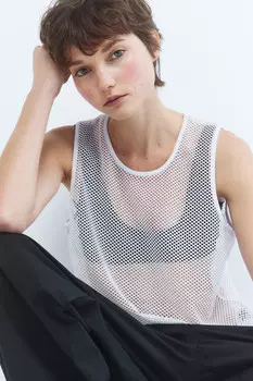 Майка свободная из сетки