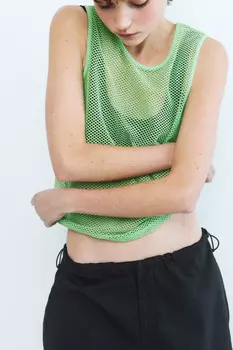 Майка свободная из сетки