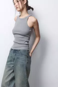 Майка TANKTOP облегающая в рубчик