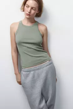 Майка TANKTOP облегающая в рубчик