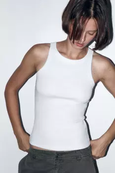 Майка TANKTOP облегающая в рубчик