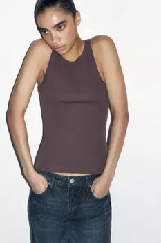 Майка TANKTOP облегающая в рубчик