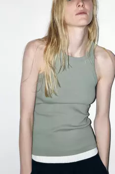 Майка TANKTOP облегающая в рубчик