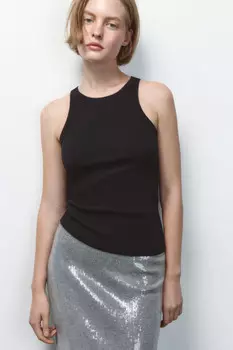 Майка TANKTOP облегающая в рубчик