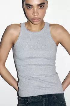 Майка TANKTOP облегающая в рубчик