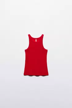 Майка TANKTOP облегающая в рубчик