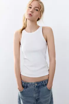 Майка TANKTOP облегающая в рубчик