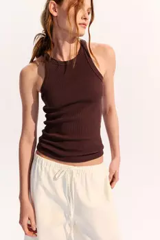 Майка TANKTOP облегающая в рубчик