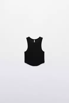 Майка-топ хлопковая в рубчик