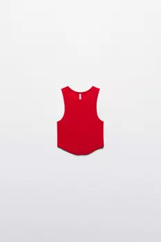 Майка-топ хлопковая в рубчик