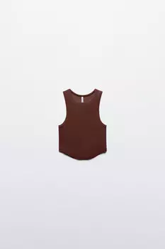 Майка-топ хлопковая в рубчик