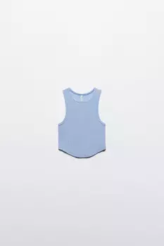 Майка-топ хлопковая в рубчик