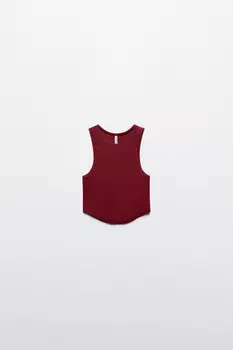 Майка-топ хлопковая в рубчик