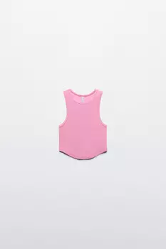 Майка-топ хлопковая в рубчик