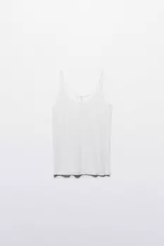 Майка трикотажная на узких бретелях